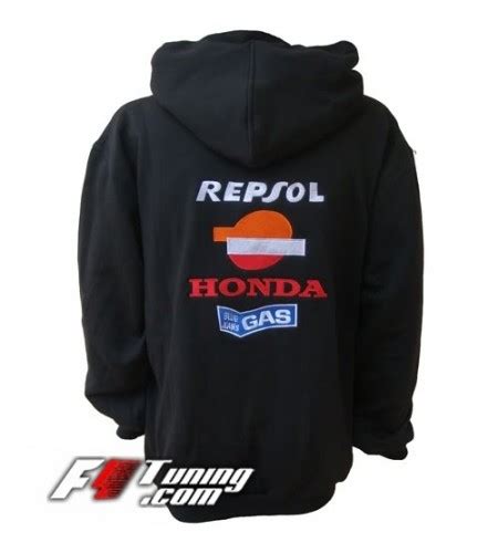 Hoodie Honda Hrc Repsol Sweat à Capuche Zippé En Cotton Molletonné