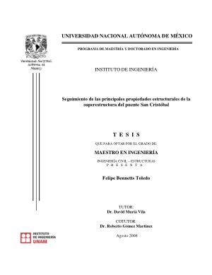 Seguimiento De Las Principales Propiedades Estructurales De La