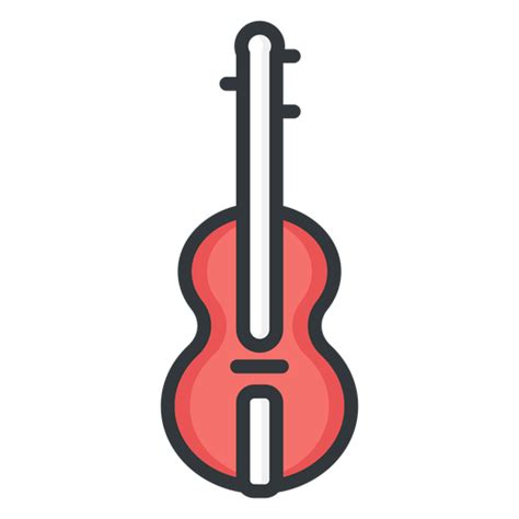 Diseño Png Y Svg De Icono De Trazo De Violín Para Camisetas