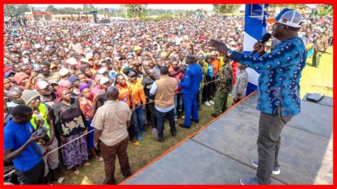 Raila And Karua Address Mega Rally In Likuyani At Kakamega County Youtube