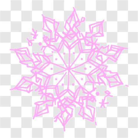 Download Decorative Pink Snowflake Pattern PNG Online - Creative Fabrica