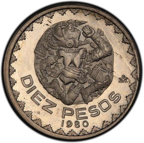 Pesos Pattern Coyolxauhqui Copper Nickel Mexico Numista