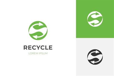 Premium Vector Circle Leaf Recycle Logo Design With Green Leaf And