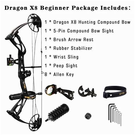 Sanlida Archery Dragon X Shooting Compound Bow Beginner Kit For