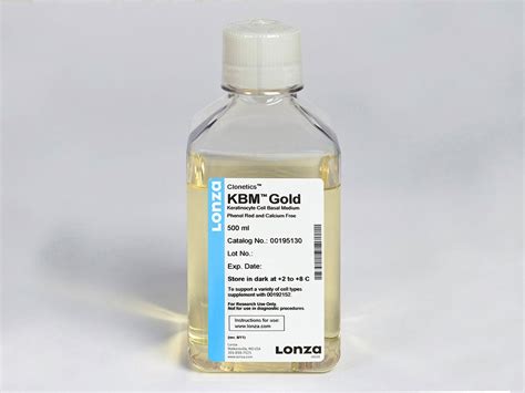 KBM Gold Keratinocyte Growth Basal Medium Calcium And Phenol Red Free