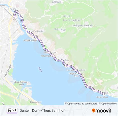 Route Schedules Stops Maps Gunten Dorfthun Bahnhof Updated