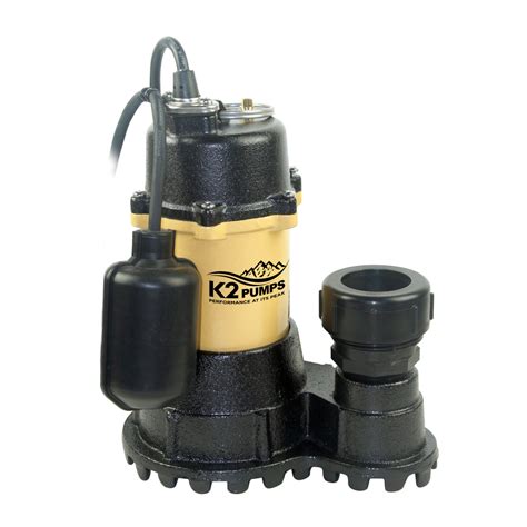 1/2 HP Sump Pump with Piggyback Tethered Switch - K2 Pumps
