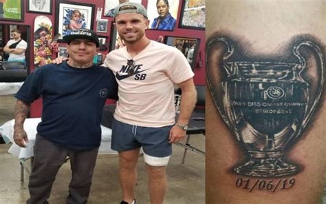 Photo Henderson Gets Brilliant LFC Champions League Tattoo