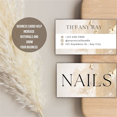 Nail Artist Business Card DIY Nail Artist Business Card Nail - Etsy