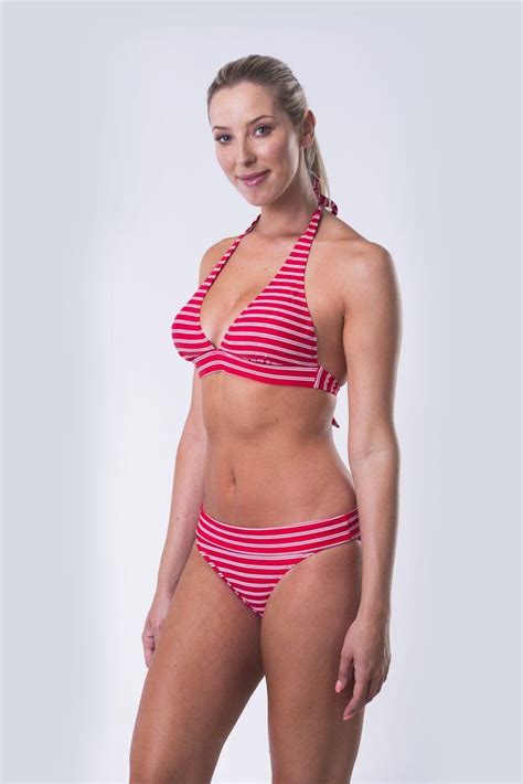 Mid Rise Bikini Bottom With Fold Over Waistband In Our Nautical Reds