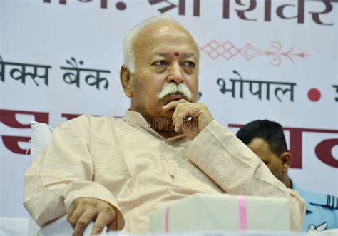 Mohan Bhagwat Chief Of Rashtriya Swayamsevak Sanghrss India Editorial Image Image Of