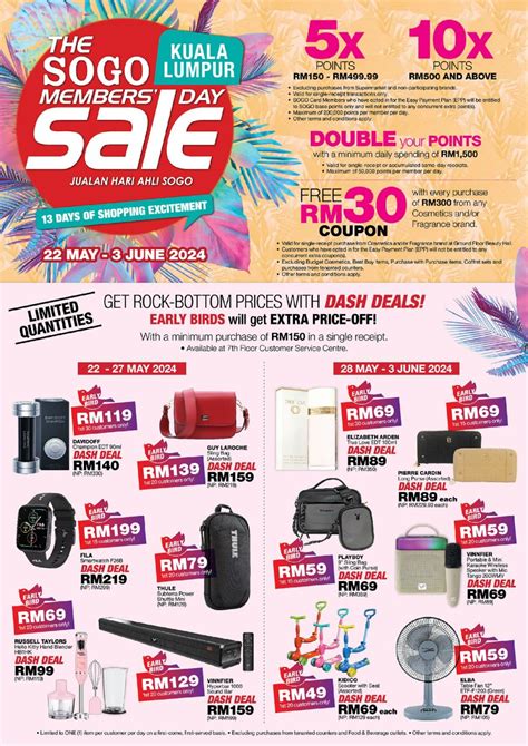 Sogo Kl Members Day Sale May June