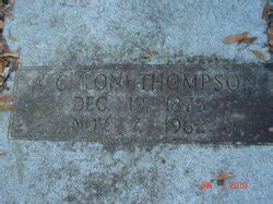 Alonzo Crawford Lon Thompson 1875 1962 Find A Grave Memorial