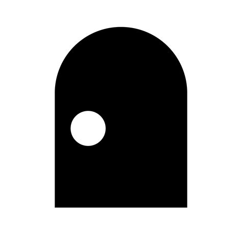 Rounded door silhouette icon. Entrance. Vector. 26530026 Vector Art at Vecteezy