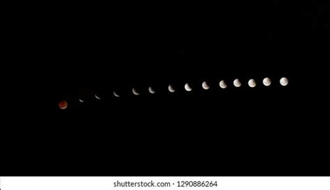 Total Lunar Eclipse Phases Composition Stock Photo 1290886264 ...