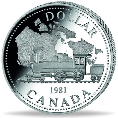 Kanada 1 Kanadischer Dollar 1981 Eisenbahn Silber Emporium Merkator