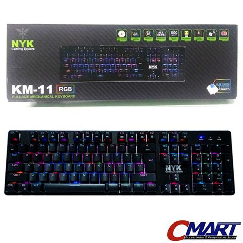 Jual NYK KM 11 RGB Mechanical Gaming Keyboard KM11 BLUE Switch Outemu