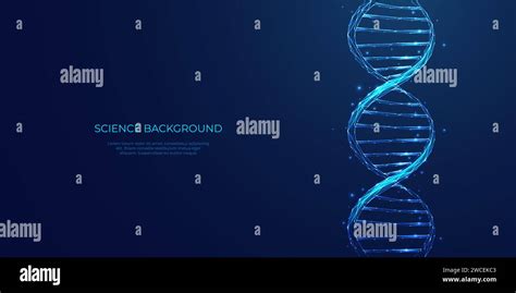 DNA Background Glowing Blue Double Helix Genetic Code In Futuristic