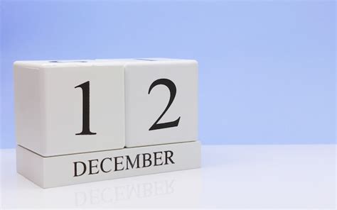 Premium Photo | December 12st. day 12 of month, daily calendar on white ...