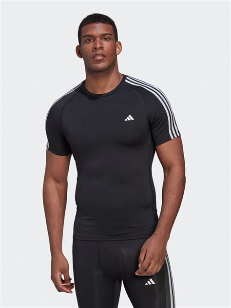 Adidas Koszulka Techniczna Techfit Stripes Training Hd Czarny