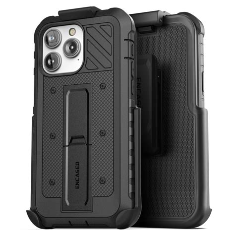 Iphone 14 Pro Thin Armor Case With Belt Clip Holster Encased