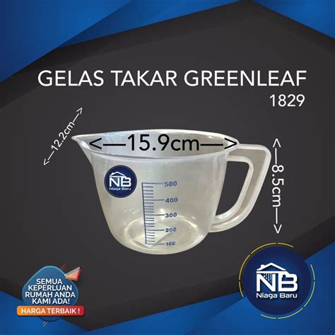 Jual Gelas Ukur Takar Measuring Jug Ml Green Leaf Shopee