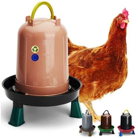 Abreuvoir Pour Poules L Avec Pieds Et Poign E Plastique Recycl