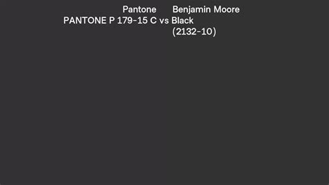 Pantone P 179 15 C Vs Benjamin Moore Black 2132 10 Side By Side