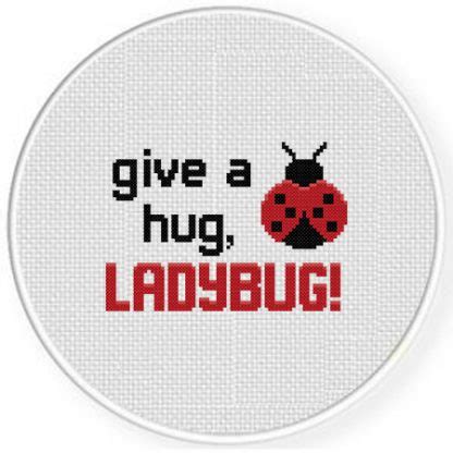 Give A Hug Ladybug Cross Stitch Pattern Daily Cross Stitch