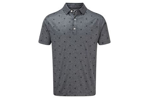 Footjoy Smooth Pique FJ Tonal Print Poloshirt Golfbidder