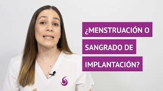 Menstruación o sangrado de implantación Doovi