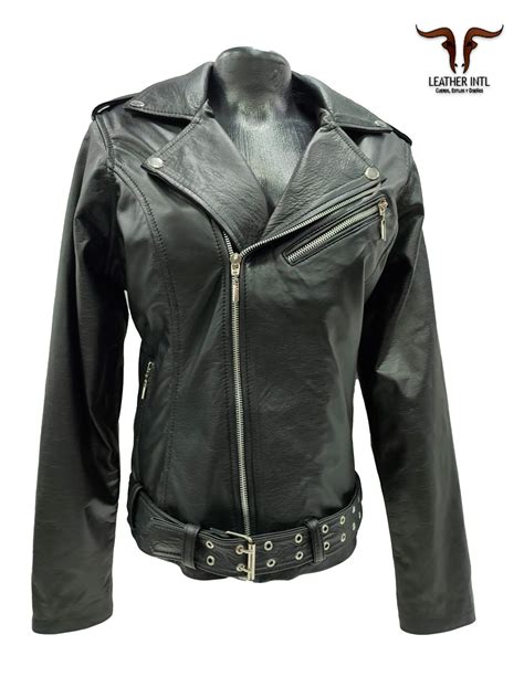 Chamarra Dama Napa Negra Leatherintl