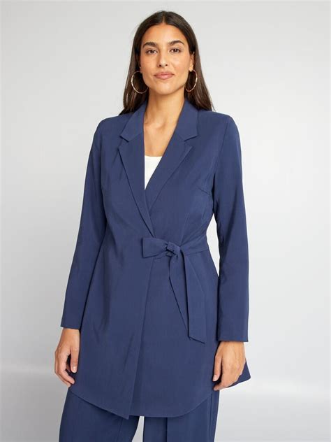 Veste tailleur ceinturée Bleu marine Kiabi 35 00