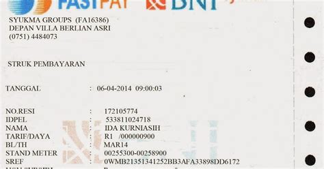 Detail Contoh Struk Pembayaran Listrik Koleksi Nomer 37