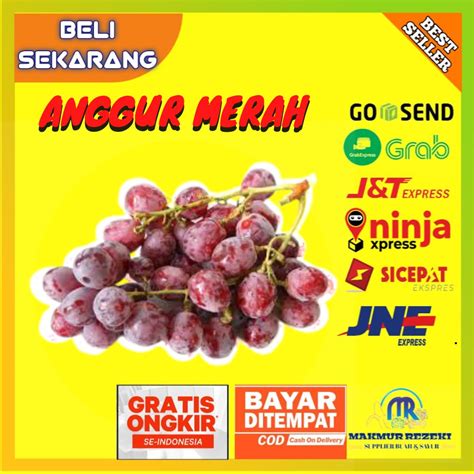 Jual Buah Buahan Anggur Merah Red Globe Import Fresh Segar Kg Per