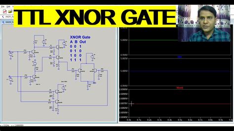 Lt Spice Ttl Xnor Gate Simulation Xnor Gate Using Transistor Digital Electronics Youtube