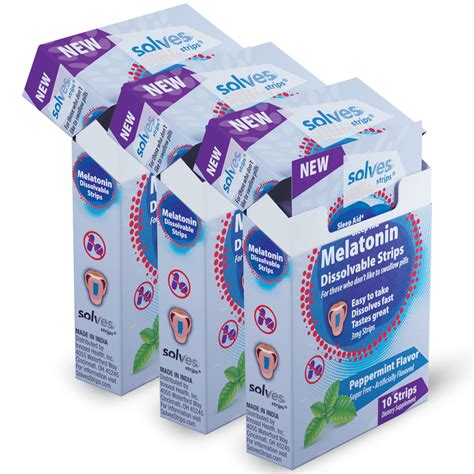 Melatonin Sleep Aid Strips - 3mg | Peppermint Flavor | Sugar-Free