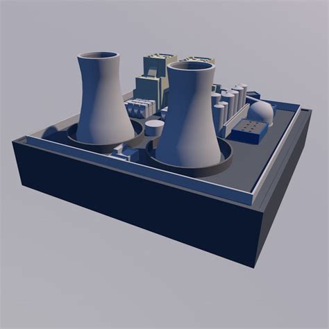 3d mini nuclear power plant model