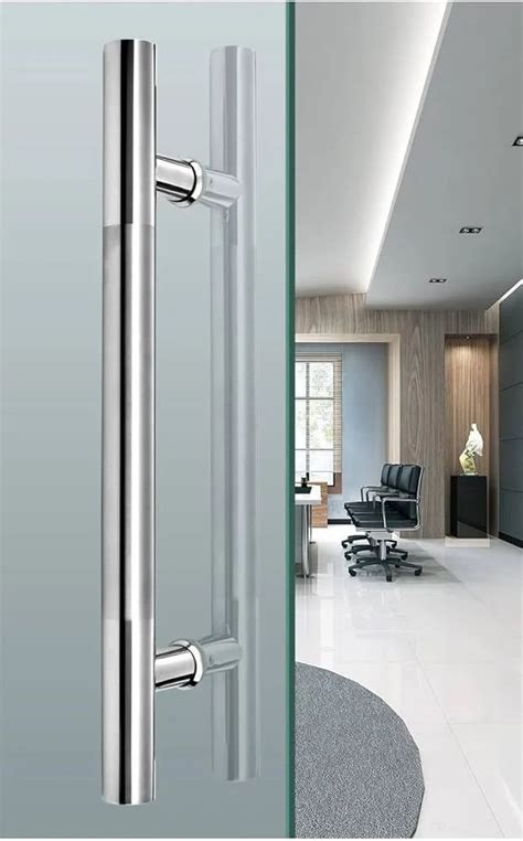 Chrome Finish Stainless Steel Glass Door Pull Handle For Office At Rs