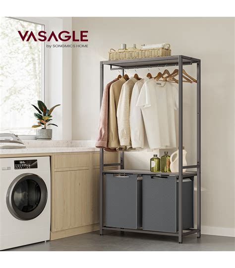 Meuble De Rangement Salle De Bain Avec Panier Linge Int Gr H Cm