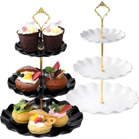 Lot De Pr Sentoirs G Teaux Tages Pour Cupcakes Desserts