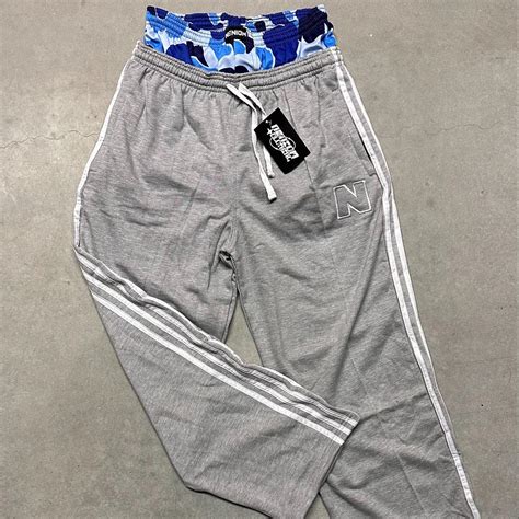 Limited ★ 4 Striped Pre Sag Sweatpants W Blue Camo Depop