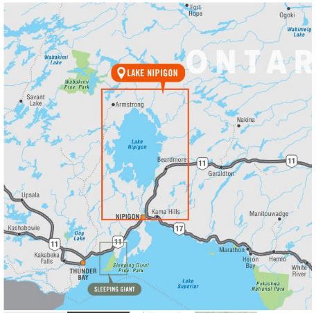 Lake Nipigon Ontario Adventure Map | Backroad Maps – Adventure Outfitters