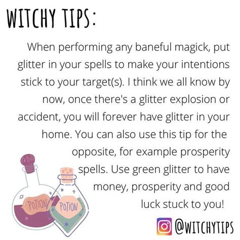 Tips For Witches Everywhere On Instagram Glitter In Magick I Dont