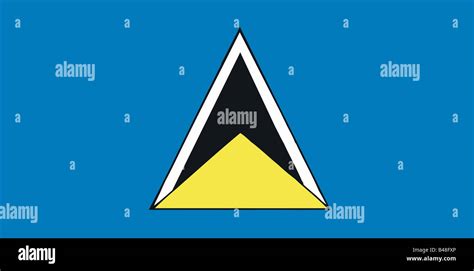 Heraldry Emblem Saint Lucia National Flag Introduced 1 3 1967 Additional Rights Clearance