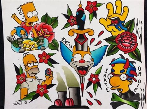 Simpsons tattoo, American traditional tattoo, Traditional tattoo art