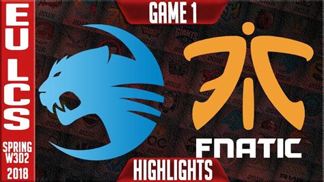 Roc Vs Fnc Highlights Eu Lcs Week Spring W D Roccat Vs