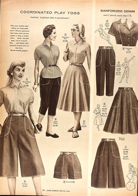 Denim Spring 1956 Sears Roebuck 50s Fashion Fashion History