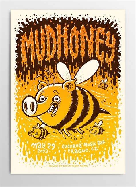 Hacker Mudhoney Prague Cz Poster Art Screen Printing Art Omg