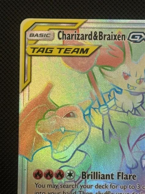 CHARIZARD BRAIXEN Rainbow Secret Rare 251 236 Pokemon Cosmic Eclipse